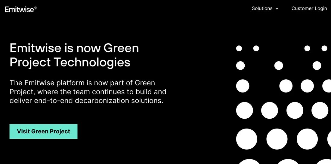 Emitwise carbon reporting software — platform home page